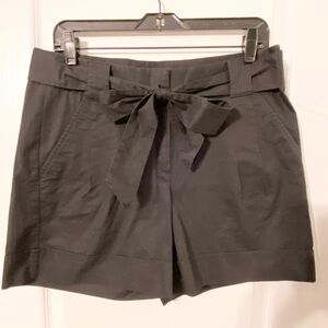 NEW Y2K Ventura High Waist Belted Relaxed Fit Shorts Black Size 10